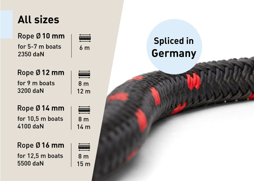 Купить GLEISTEIN 55983 DOCK-FLEX - Швартовный трос / с коушем / антрацитовый / красный / Веревка-Ø: 16 мм; Длина: 8 м 55983-bvs 7ft.ru в интернет магазине Семь Футов