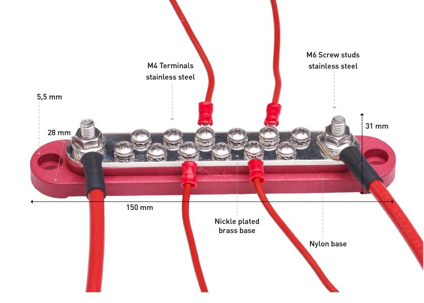 Купить SEATEC Busbar with Housing / 2x M6 / 12x M4 / red 29736-bvs 7ft.ru в интернет магазине Семь Футов