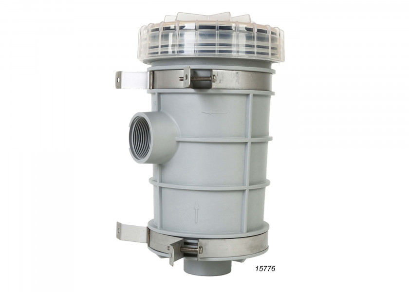 Купить Фильтр забортной воды Vetus FTR132038 205л/мин 297x185мм резьба 1"1/2 под шланг Ø38мм из серого пластика 7ft.ru в интернет магазине Семь Футов