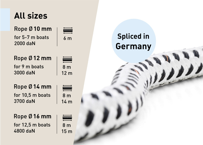 Купить GLEISTEIN 55382 BAVARIA швартовный трос/с коушем/белый/черный / Веревка-Ø: 16 мм; Длина: 8 м 55382-bvs 7ft.ru в интернет магазине Семь Футов
