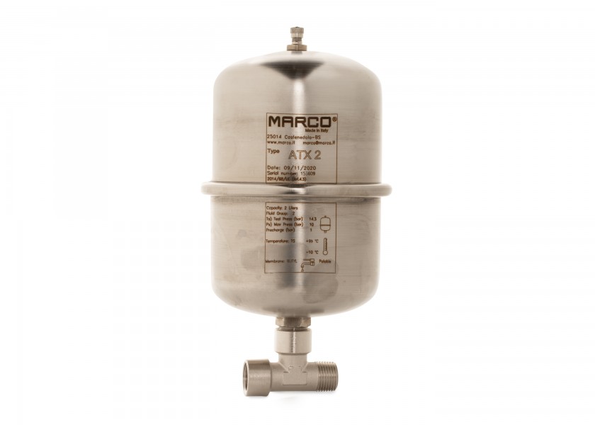 Купить Бак напорный мембранный Marco ATX2 16508110 2л 10бар 1/2” из нержавеющей стали AISI304 7ft.ru в интернет магазине Семь Футов