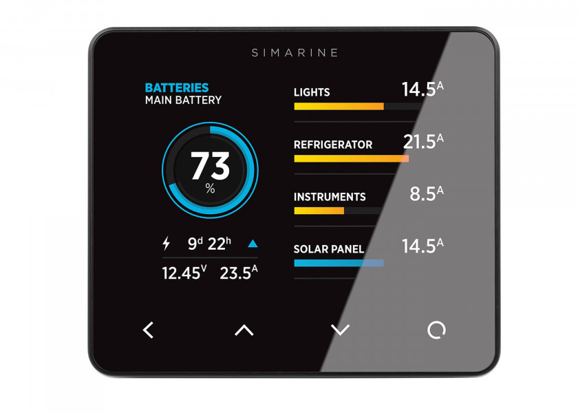 Купить Комплект для мониторинга и защиты аккумуляторов Simarine PICO P201 12–72В дисплей 3,5″ Wi-Fi поддержка LiFePO4 алюминиевый корпус 7ft.ru в интернет магазине Семь Футов