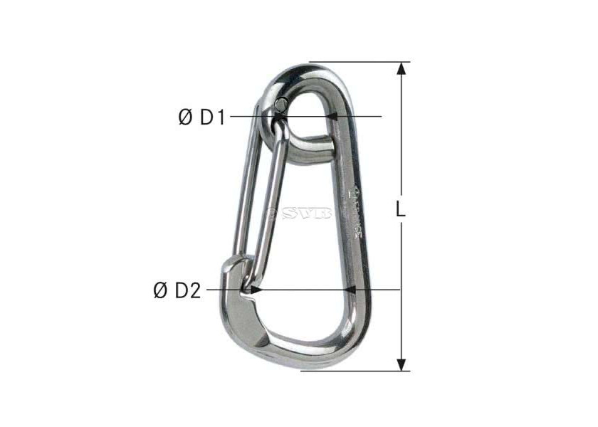 Купить WICHARD Asymmetrical Carabiner 53812-bvs 7ft.ru в интернет магазине Семь Футов