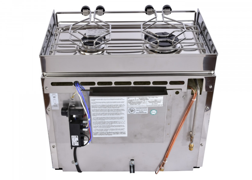 Купить Газовая двухконфорочная плита Eno Le Gascogne 182340820785 515x470x450мм 24л 30мбар из нержавеющей стали AISI304L 7ft.ru в интернет магазине Семь Футов