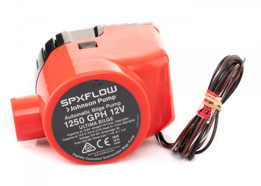 Купить Трюмная помпа Johnson Pump Ultima Bilge 1250 GPH 32-47261-005 12В 3А 79л/мин 142х82х117мм для откачивания дренажных вод со встроенным выключателем 7ft.ru в интернет магазине Семь Футов