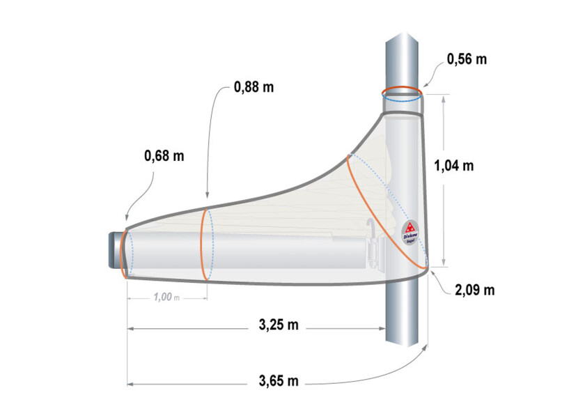 Купить DIEKOW SAILS Чехол на грот/светло-серый / Для длины стрелы: 3,25 м. 7ft.ru в интернет магазине Семь Футов