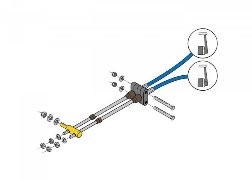 Купить Адаптер Vetus DSKITF для объединения 2 постов управления дроссельной заслонкой 7ft.ru в интернет магазине Семь Футов