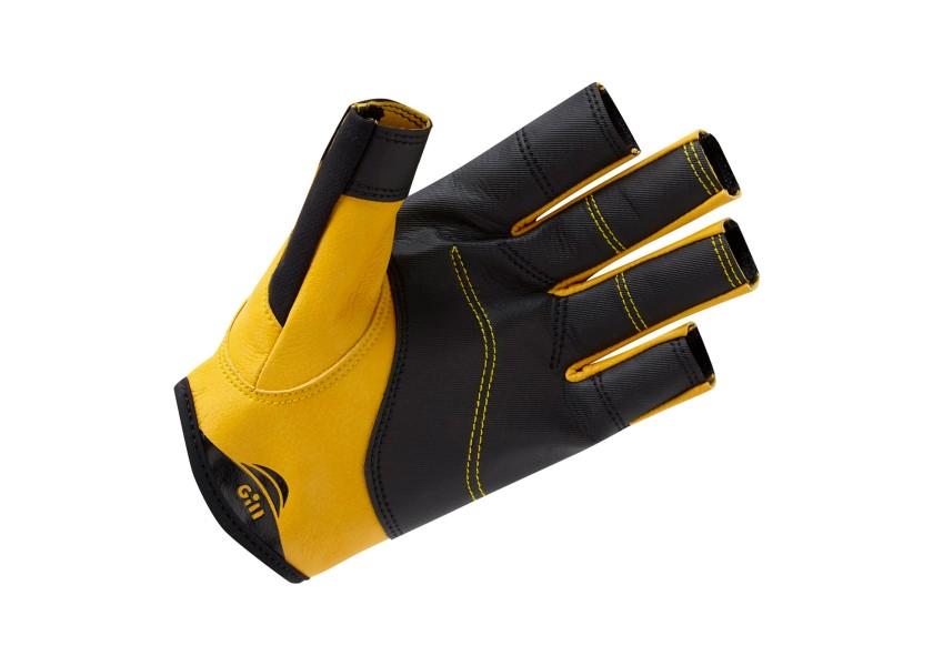 Купить Перчатки спортивные Gill Pro 7443 размер XL с открытыми пальцами чёрные из нейлона/полиуретана/Dura-Grip 7ft.ru в интернет магазине Семь Футов