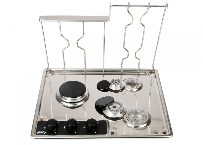 Купить Плита газовая трехконфорочная встраиваемая ENO MASTER-3 433040010785 468x388x77мм 1,0-1,75-2,5кВт со стеклянной крышкой и газ-контролем с электроподжигом 7ft.ru в интернет магазине Семь Футов