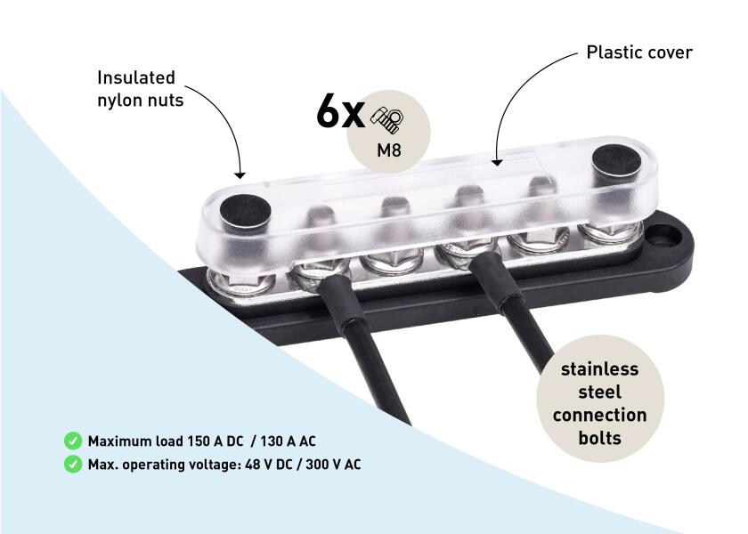 Купить SEATEC Busbar with Housing / 6x M8 / black 29739-bvs 7ft.ru в интернет магазине Семь Футов