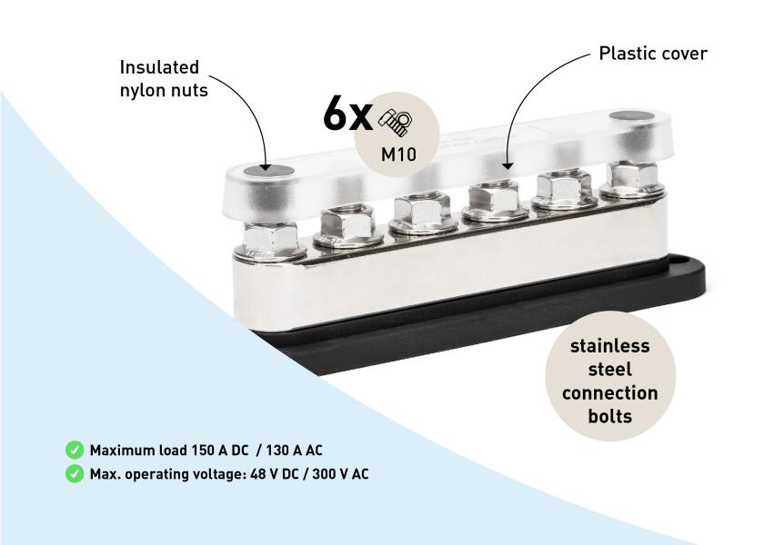 Купить SEATEC Busbar / 6x M10 / black 30992-bvs 7ft.ru в интернет магазине Семь Футов