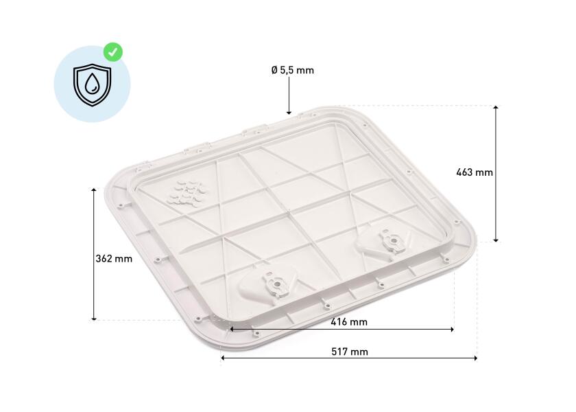 Купить Plastic Inspection Hatch / rectangular / white / 517 x 463mm 32072-bvs 7ft.ru в интернет магазине Семь Футов