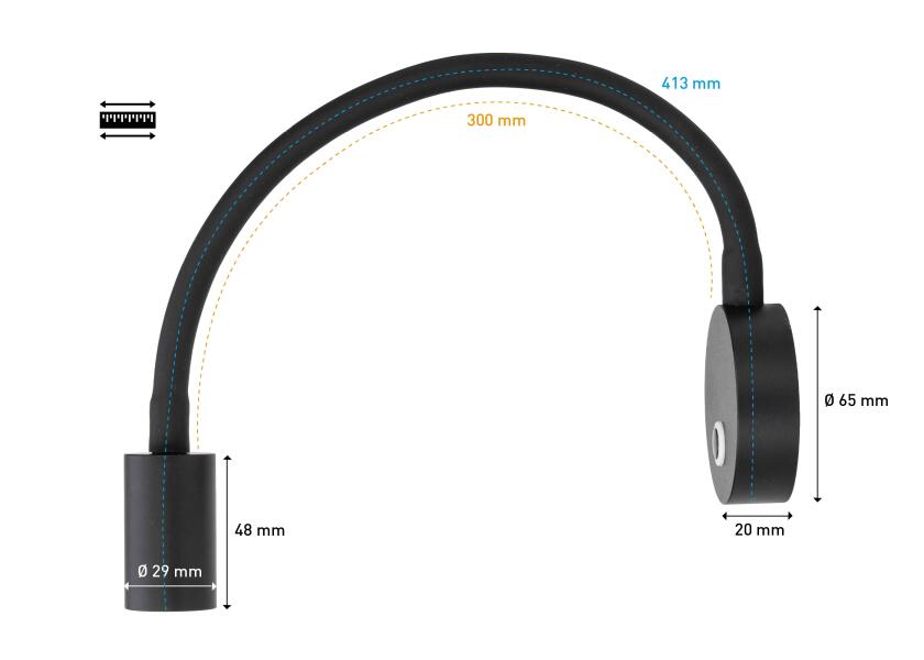 Купить SEATEC LED Reading Light with Dimmer & USB-C / black / warm white 31998-bvs 7ft.ru в интернет магазине Семь Футов