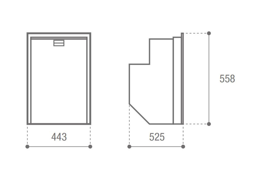 Купить VITRIFRIGO 0400-0490 C51i Холодильник / 51 л. / серый 7ft.ru в интернет магазине Семь Футов