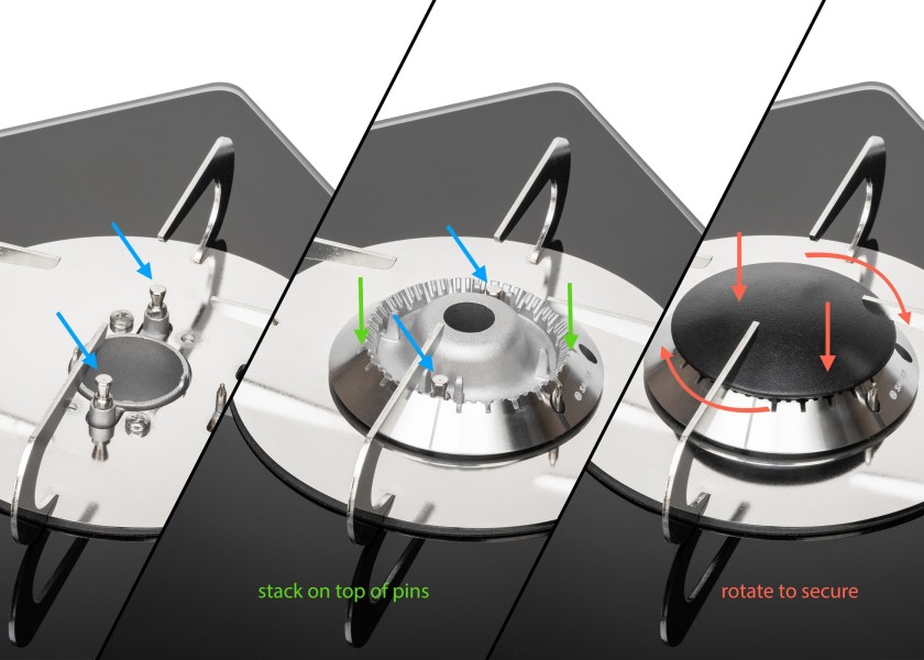 Купить CAN STEEL PV1357 Газовая варочная панель со стеклокерамикой / 2 конфорки 36644-bvs 7ft.ru в интернет магазине Семь Футов