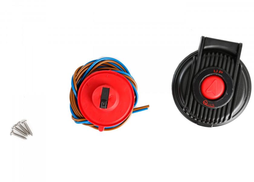 Купить Кнопка управления якорной лебедкой Quick, палубная, Up, черный FP900UB00000A00 7ft.ru в интернет магазине Семь Футов