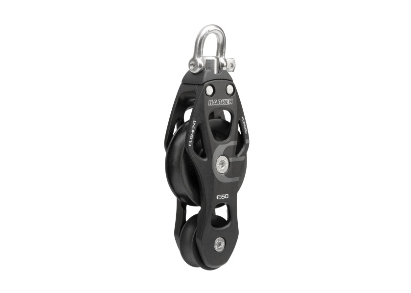Купить Harken 6262 Element Fiddle Swivel Block 60 mm Черный  Black / Silver 7ft.ru в интернет магазине Семь Футов