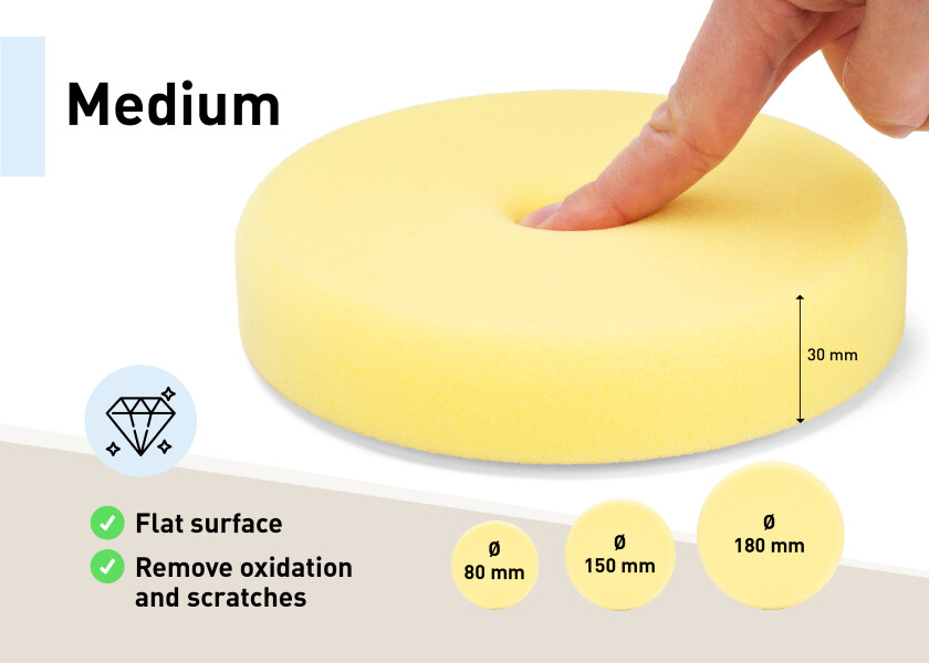 Купить SEATEC Полировальная губка / плоская / средняя / Ø: 150 мм 7ft.ru в интернет магазине Семь Футов