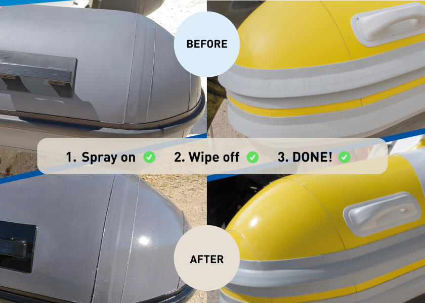 Купить BLUE MARINE 01028 GUMEMP100 Полимерная полироль для надувных лодок / 750 мл 7ft.ru в интернет магазине Семь Футов