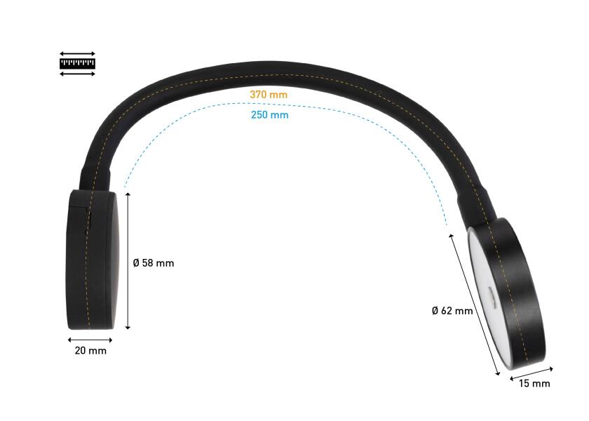 Купить SEATEC LED Reading Light with Dimmer & USB / black 31988-bvs 7ft.ru в интернет магазине Семь Футов