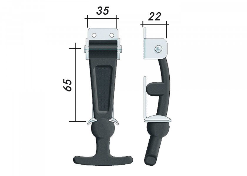 Купить Фиксатор капота Roca 420152 130x34мм резиновый с креплением из нержавеющей стали AISI304 7ft.ru в интернет магазине Семь Футов