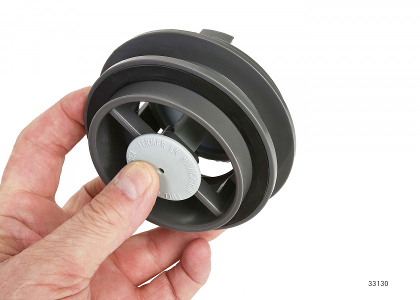 Купить Дефлектор с водонепроницаемой крышкой Lewmar Retro Fit 361041990 Ø170мм из серого армированного пластика для перегородок до 100мм 7ft.ru в интернет магазине Семь Футов