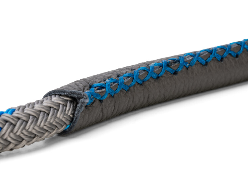 Купить Высокопроизводительный швартовный трос / с проушиной, кожаные ножны, компенсатор швартовки / титановый/синий / Веревка-Ø: 16 мм; Длина: 15 м 7ft.ru в интернет магазине Семь Футов