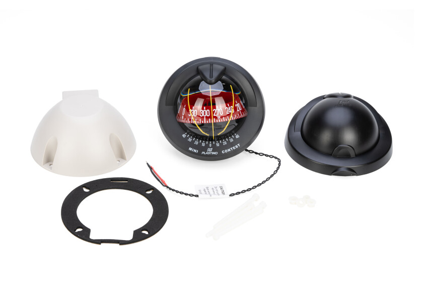 Купить Компас Plastimo 65742 Mini-Contest Ø81мм 12/24В 12,8х13,7х12,7см с подсветкой врезной вертикальный с конической картушкой для судна до 9м чёрный 7ft.ru в интернет магазине Семь Футов