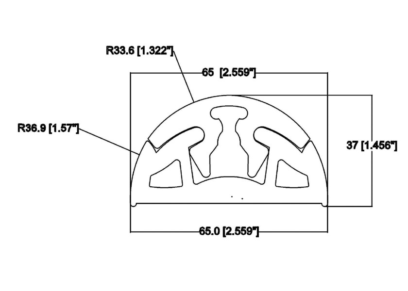 Купить TESSILMARE BINO65 PVC Profile / white / per metre 44637-bvs 7ft.ru в интернет магазине Семь Футов