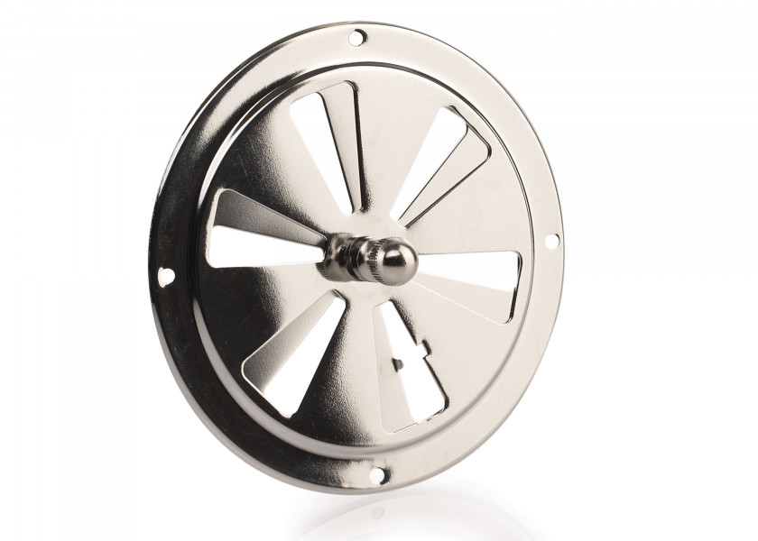 Купить Решетка вентиляционная круглая из нержавеющей стали Roca 481312 127 мм с заслонкой 7ft.ru в интернет магазине Семь Футов