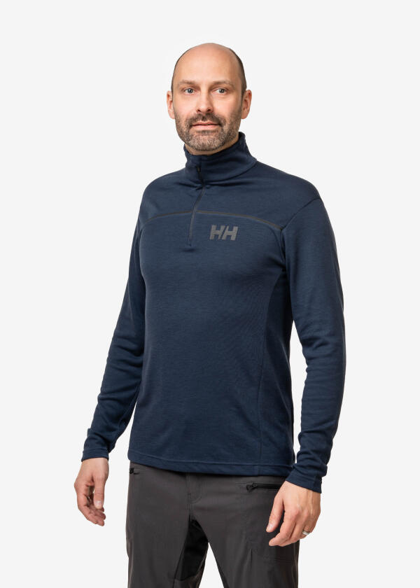 Купить Helly hansen 30208_597-XL Толстовка с полумолниеймолнией HP Голубой Navy XL 7ft.ru в интернет магазине Семь Футов