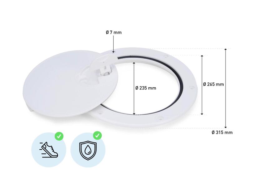 Купить Plastic Inspection Hatch / round / white / outside Ø: 315mm 32086-bvs 7ft.ru в интернет магазине Семь Футов