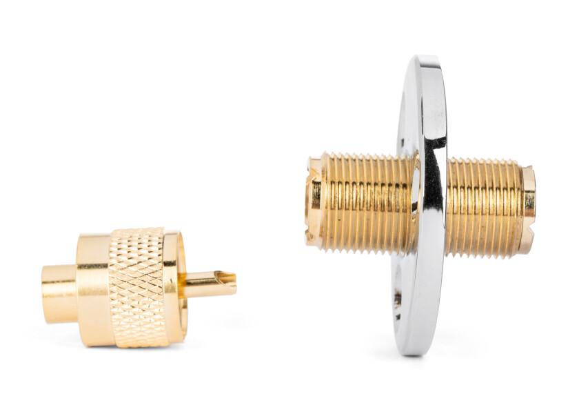 Купить Палубный проходной антенный разъем Glomex RA105 для коаксиальных кабелей на хромированной опоре 7ft.ru в интернет магазине Семь Футов