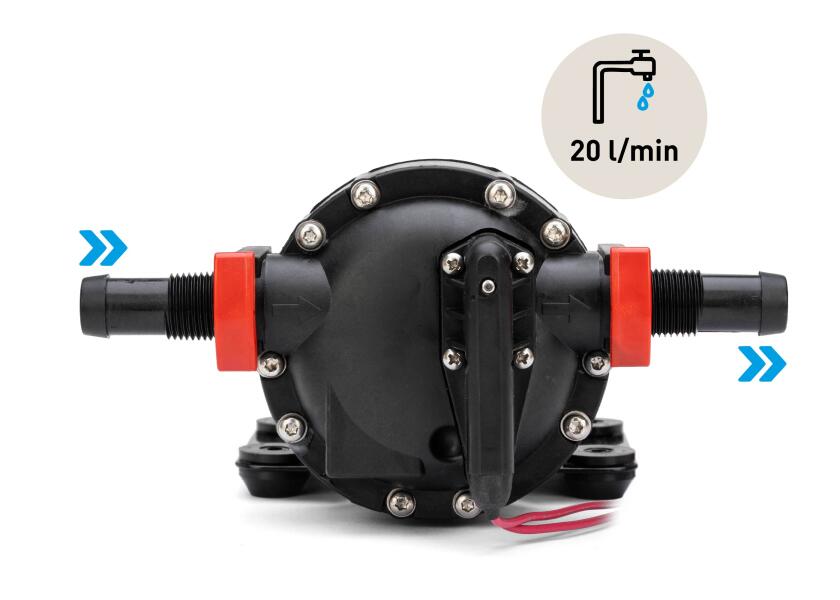 Купить Гидрофор пятикамерный Johnson Pump 10-13406-07 Aqua Jet WPS 5,2 12В 20л/мин 2,8Бар 150Вт 240х214х110мм диафрагменный насос 7ft.ru в интернет магазине Семь Футов