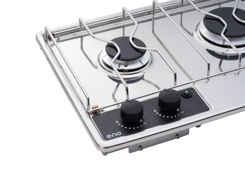 Купить Газовая двухконфорочная плита Eno Master 2 432340010785 470x80x340мм 30мбар из нержавеющей стали AISI304L 7ft.ru в интернет магазине Семь Футов