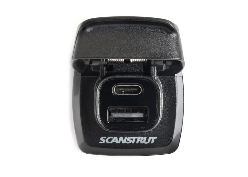 Купить Scanstrut SC-USB-F1 1xUSB-A&1xUSB-C 12/24V Двойной USB-штекер Flip Pro с быстрой зарядкой Black 7ft.ru в интернет магазине Семь Футов