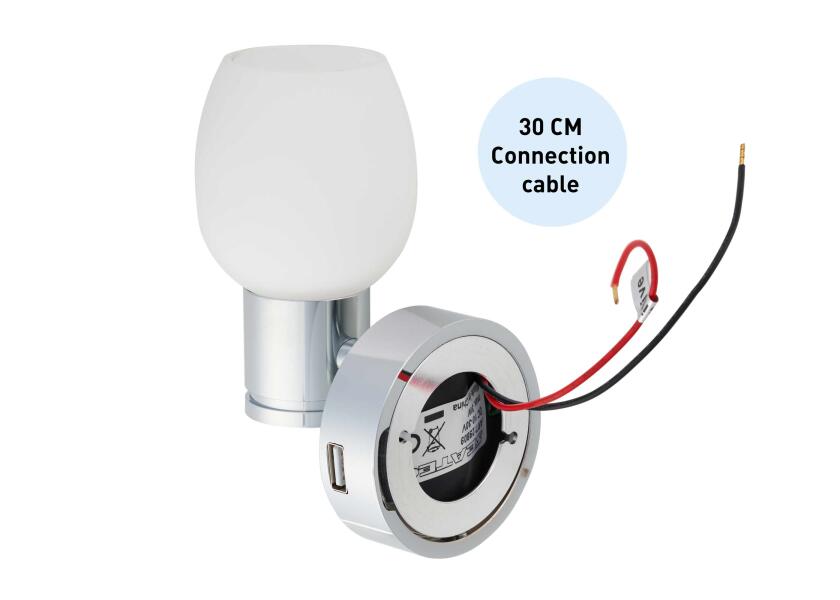 Купить SEATEC LED Wall Light, round / with touch switch and USB charging port 29809-bvs 7ft.ru в интернет магазине Семь Футов