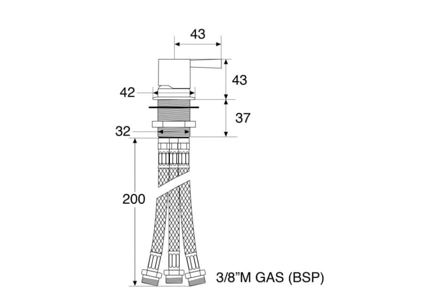 Купить BAVARIA 409464_BH Смеситель для ручного душа 22448-bvs 7ft.ru в интернет магазине Семь Футов