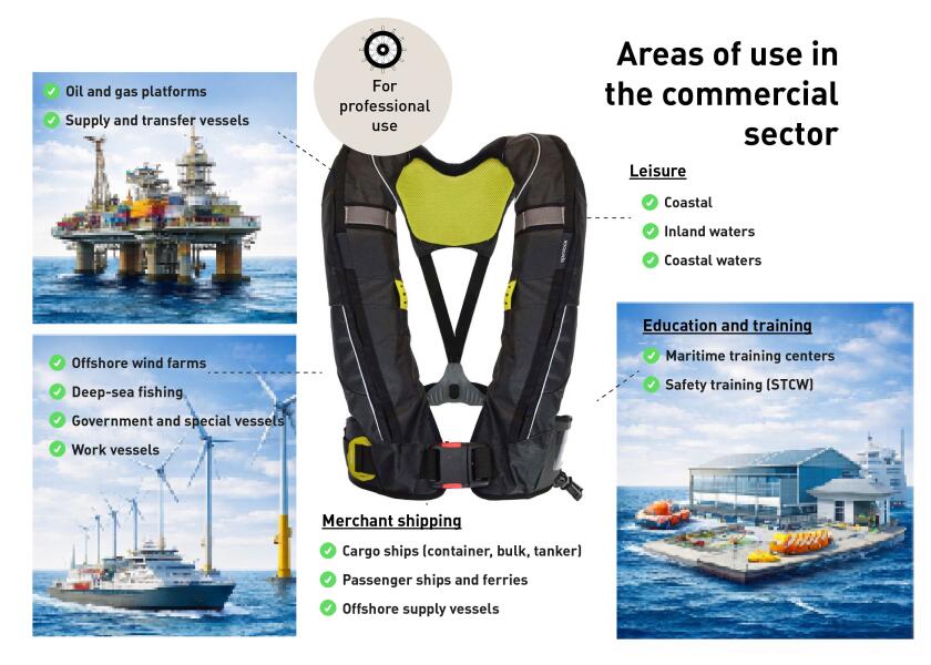Купить Spinlock DW-SLS/A SOLAS 275N Спасательный жилет Черный 7ft.ru в интернет магазине Семь Футов