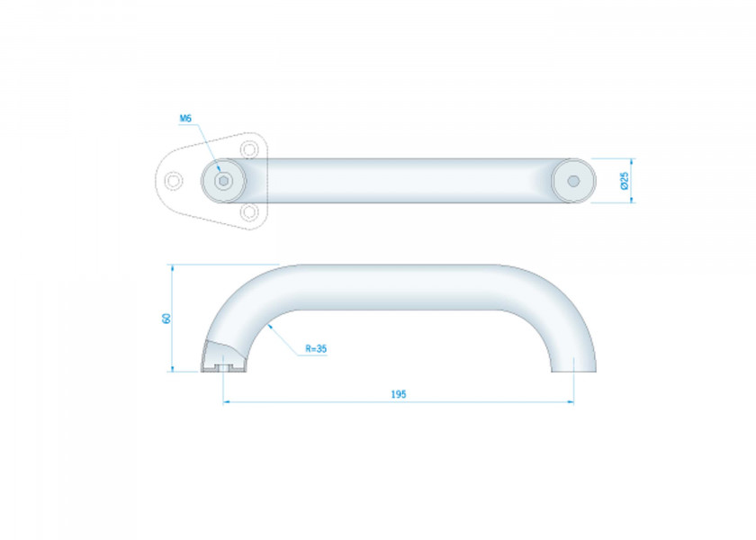Купить Ручка из кислотоупорной нержавеющей стали Roca 420472 25 мм 7ft.ru в интернет магазине Семь Футов