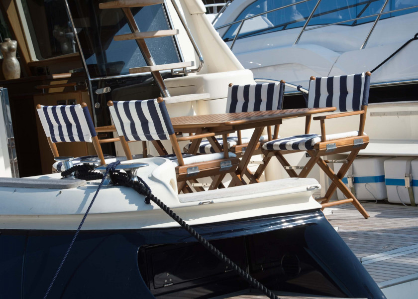 Купить ARC REGISSEUR Складной стул из тикового дерева / темно-синий / промасленный 17342-bvs 7ft.ru в интернет магазине Семь Футов