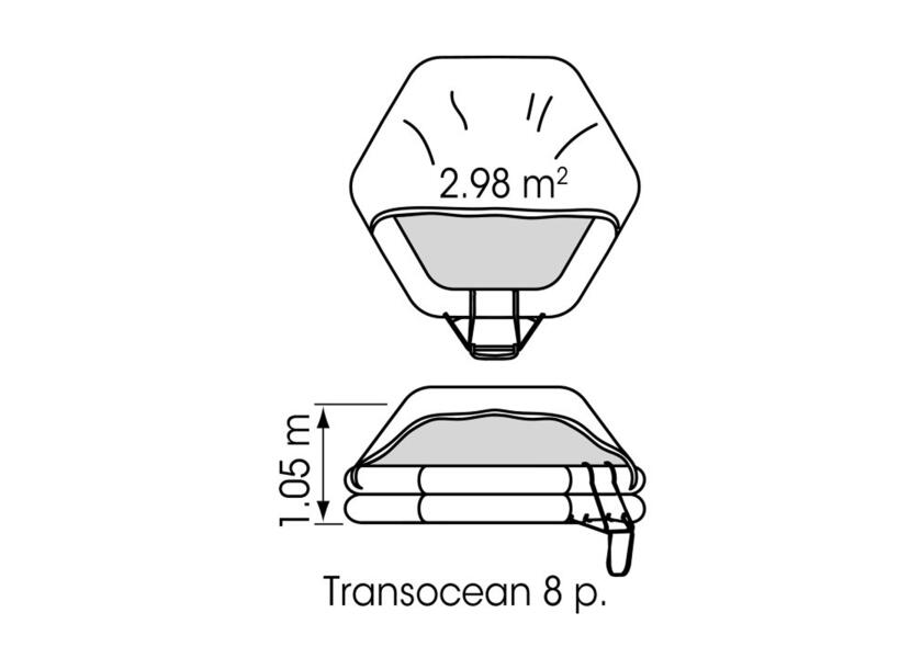 Купить PLASTIMO Международный морской парусный спасательный плот TRANSOCEAN OSR > 24 часа / ISO 9650-1 / Количество человек: 8 7ft.ru в интернет магазине Семь Футов