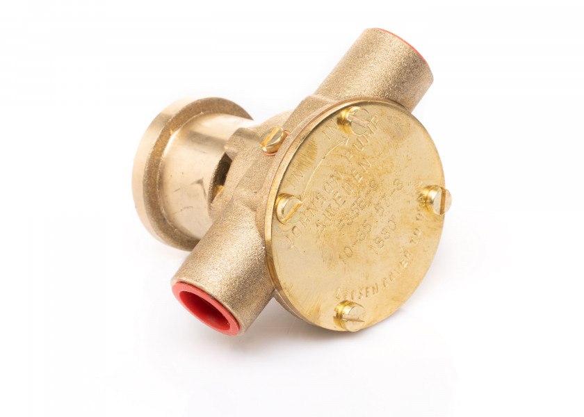 Купить Насос охлаждения двигателя Johnson Pump F35B-9 10-35157-3 вход/выход Ø16,6мм корпус из бронзы 7ft.ru в интернет магазине Семь Футов