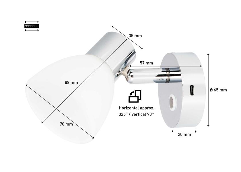 Купить SEATEC LED Reading Light with touch switch and USB-C charging port 31984-bvs 7ft.ru в интернет магазине Семь Футов