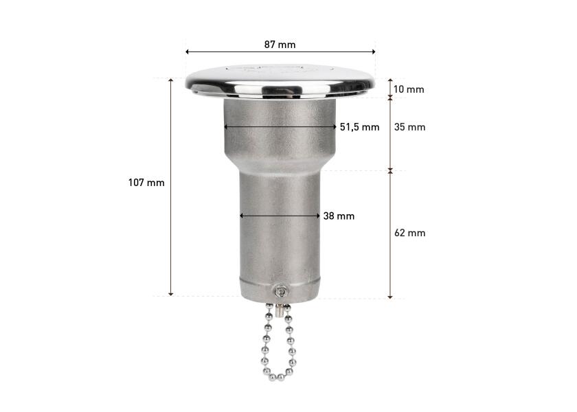 Купить ROCA Stainless Steel Deck Filler with Handle / fresh water 13675-bvs 7ft.ru в интернет магазине Семь Футов