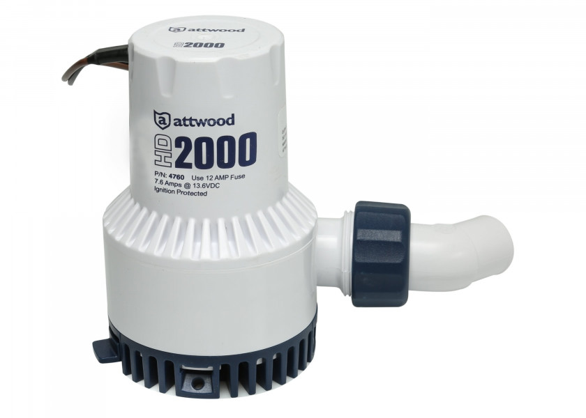 Купить Помпа трюмная погружная Attwood Heavy King HD2000 4760-1 126л/мин 12В 6,6А высота подъема 3,25м под шланг Ø29мм 7ft.ru в интернет магазине Семь Футов