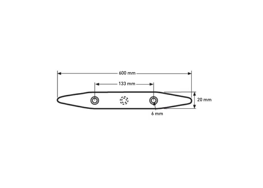 Купить Rub Strakes, half-round profile / 20 mm 44334-bvs 7ft.ru в интернет магазине Семь Футов
