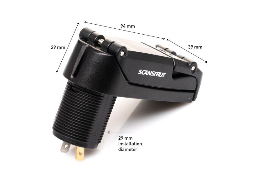 Купить Быстрое водонепроницаемое USB-зарядное устройство Scanstrut SC-USB-02 94 x 39 x 29 мм 12/24 В 4,2 А USB Type-A 7ft.ru в интернет магазине Семь Футов