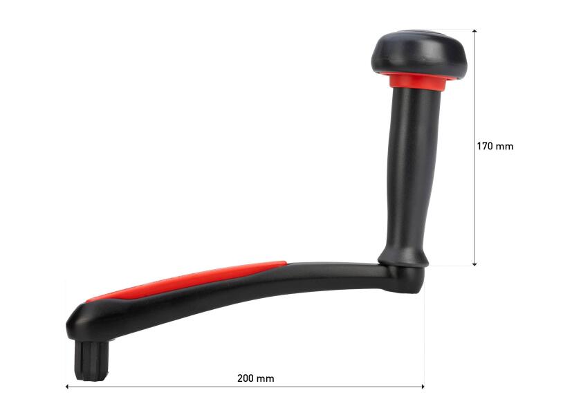 Купить Ручка для лебедки с автоматическим механизмом QuickLock Ronstan RF4430 200мм из анодированного алюминия для судов до 25м черно-красная 7ft.ru в интернет магазине Семь Футов