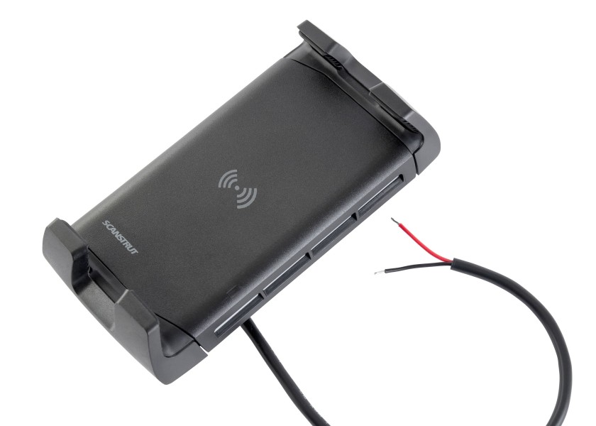 Купить Держатель с беспроводной зарядкой Scanstrut ROKK Active SC-CW-04F 12/24В 10Вт 142x74мм IPX6 для смартфонов черный 7ft.ru в интернет магазине Семь Футов